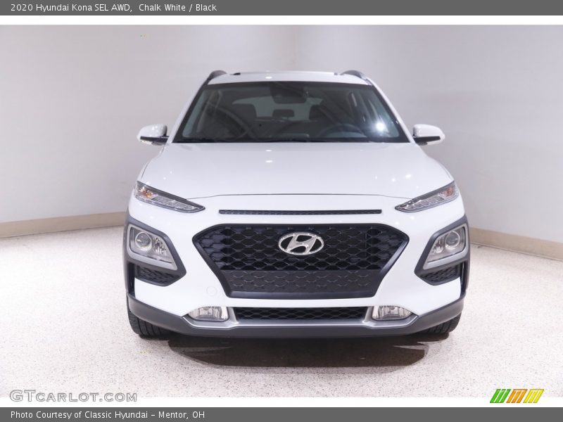 Chalk White / Black 2020 Hyundai Kona SEL AWD