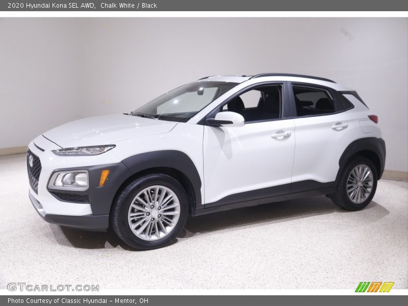 Chalk White / Black 2020 Hyundai Kona SEL AWD