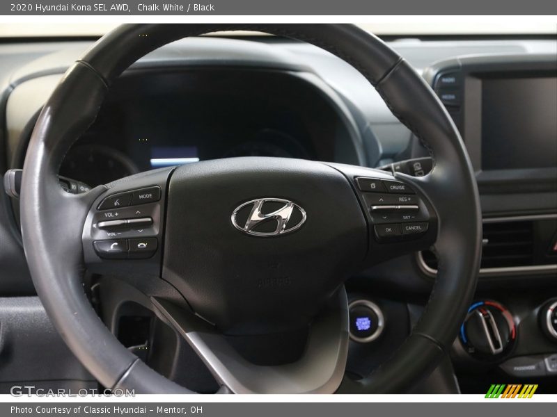 Chalk White / Black 2020 Hyundai Kona SEL AWD