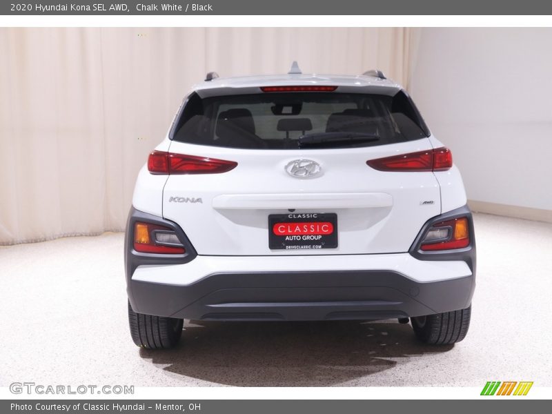 Chalk White / Black 2020 Hyundai Kona SEL AWD