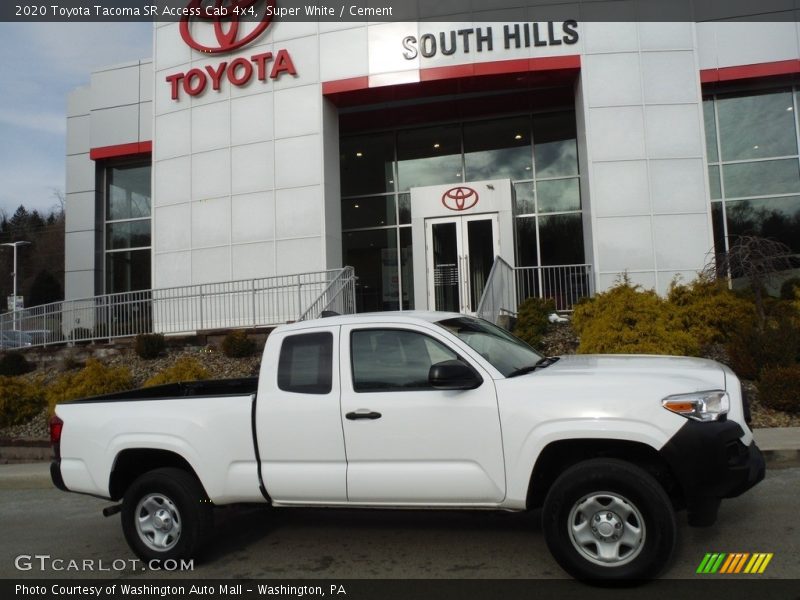 Super White / Cement 2020 Toyota Tacoma SR Access Cab 4x4