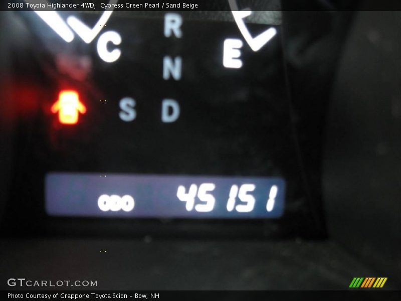 Cypress Green Pearl / Sand Beige 2008 Toyota Highlander 4WD