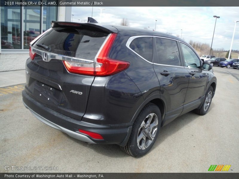 Gunmetal Metallic / Black 2018 Honda CR-V EX-L AWD