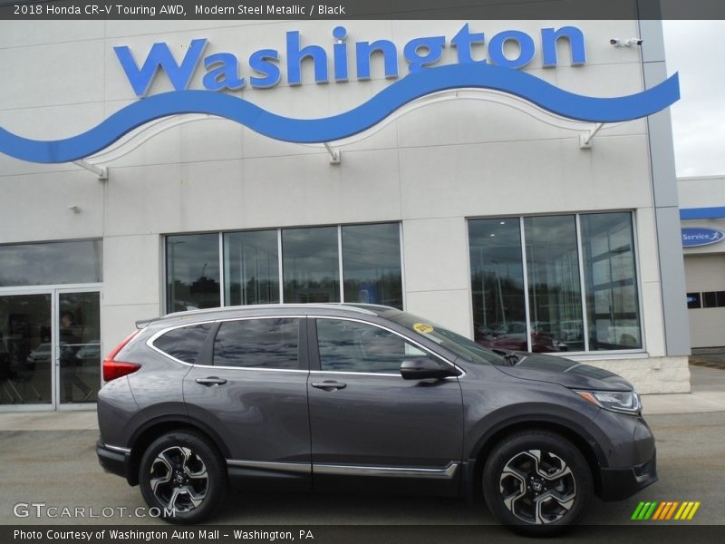 Modern Steel Metallic / Black 2018 Honda CR-V Touring AWD