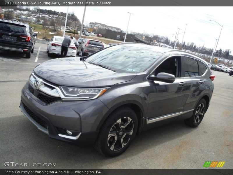 Modern Steel Metallic / Black 2018 Honda CR-V Touring AWD