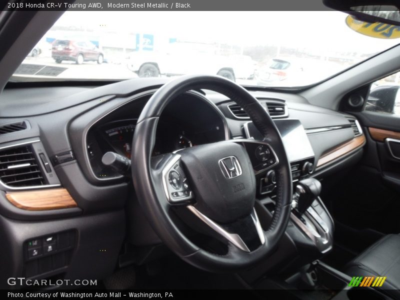 Modern Steel Metallic / Black 2018 Honda CR-V Touring AWD