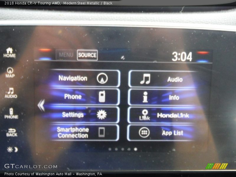 Modern Steel Metallic / Black 2018 Honda CR-V Touring AWD