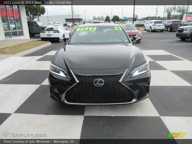 Caviar / Circuit Red 2022 Lexus ES 350 F Sport