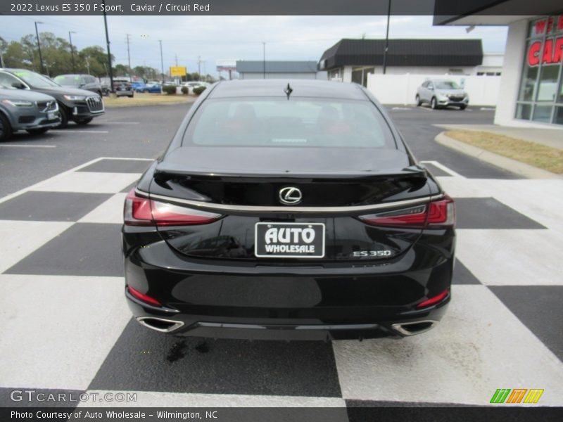 Caviar / Circuit Red 2022 Lexus ES 350 F Sport
