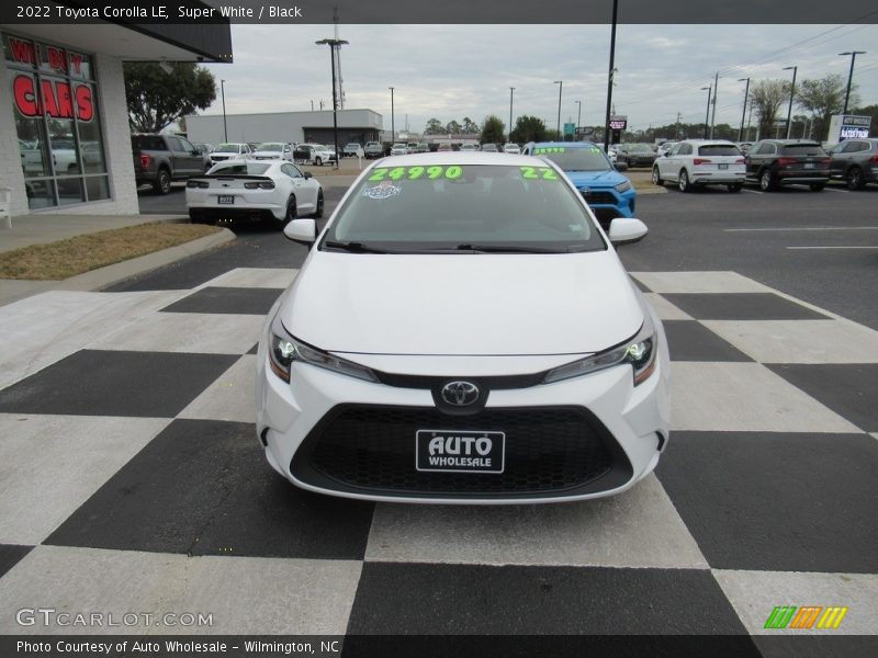 Super White / Black 2022 Toyota Corolla LE