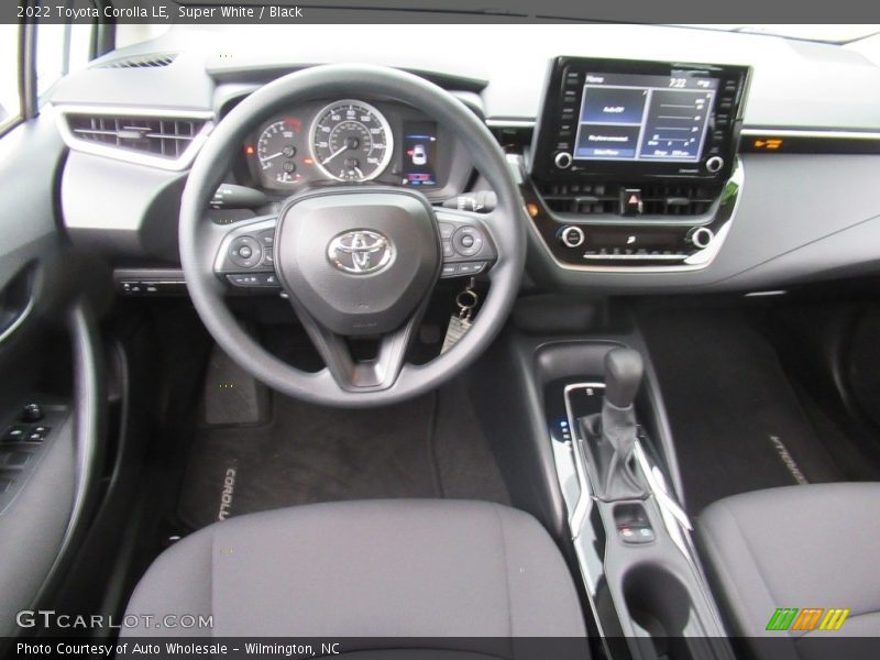 Super White / Black 2022 Toyota Corolla LE