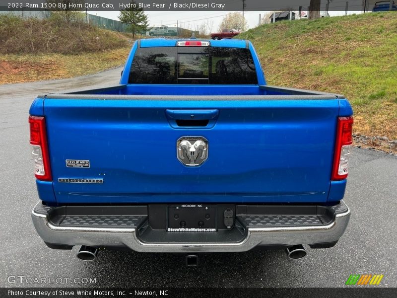 Hydro Blue Pearl / Black/Diesel Gray 2022 Ram 1500 Big Horn Quad Cab