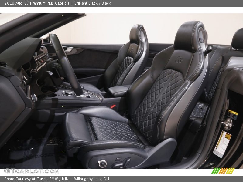  2018 S5 Premium Plus Cabriolet Black Interior