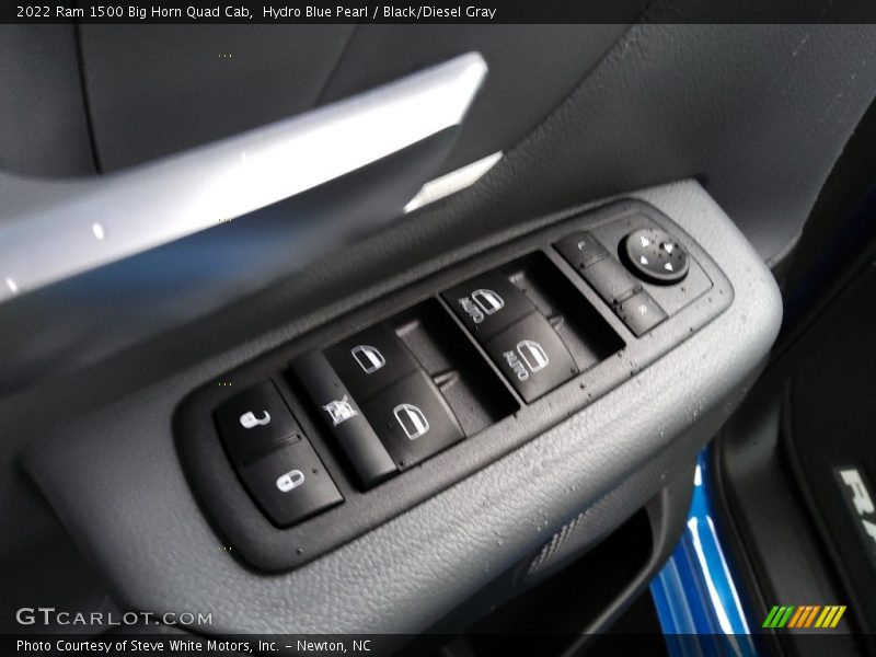 Hydro Blue Pearl / Black/Diesel Gray 2022 Ram 1500 Big Horn Quad Cab