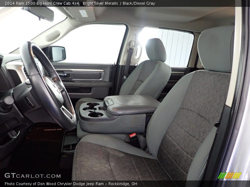 Bright Silver Metallic / Black/Diesel Gray 2014 Ram 1500 Big Horn Crew Cab 4x4
