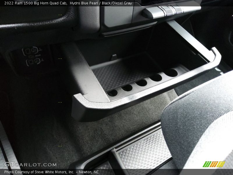 Hydro Blue Pearl / Black/Diesel Gray 2022 Ram 1500 Big Horn Quad Cab
