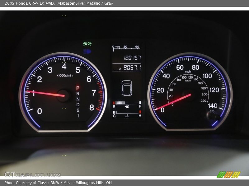Alabaster Silver Metallic / Gray 2009 Honda CR-V LX 4WD