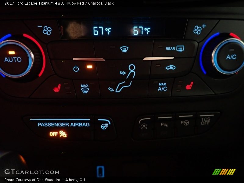 Ruby Red / Charcoal Black 2017 Ford Escape Titanium 4WD