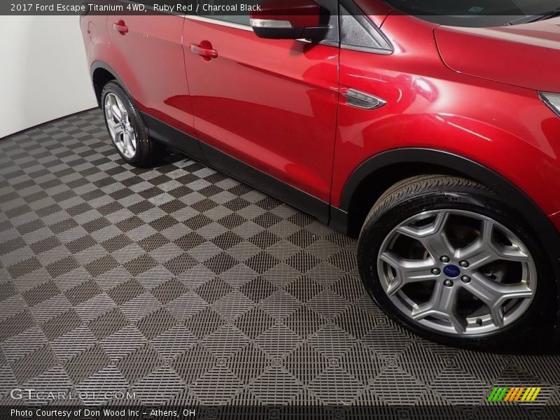 Ruby Red / Charcoal Black 2017 Ford Escape Titanium 4WD