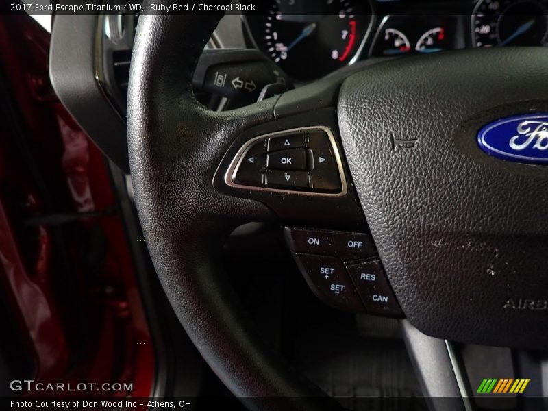 Ruby Red / Charcoal Black 2017 Ford Escape Titanium 4WD