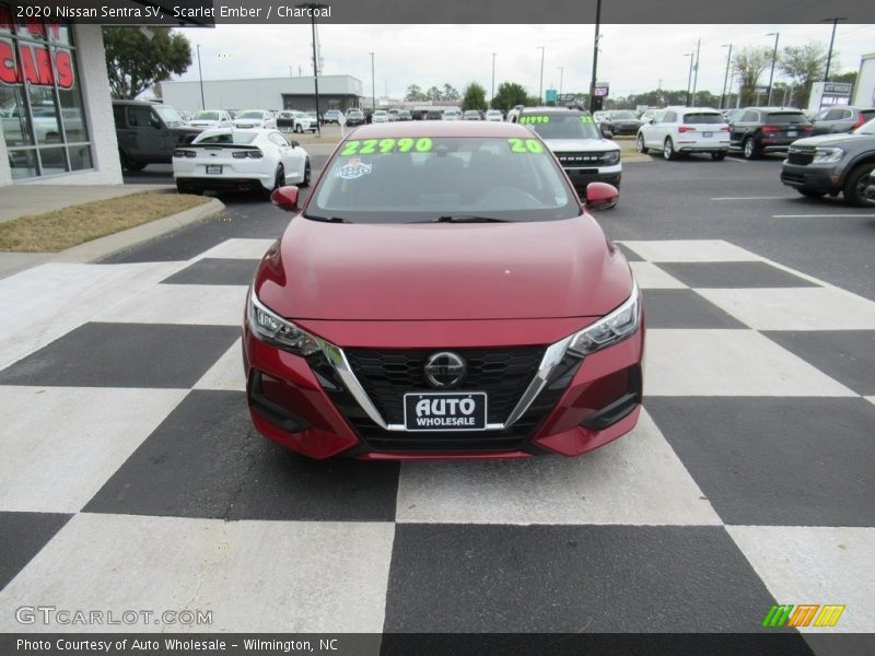 Scarlet Ember / Charcoal 2020 Nissan Sentra SV