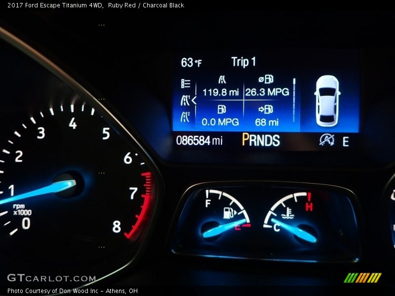 Ruby Red / Charcoal Black 2017 Ford Escape Titanium 4WD