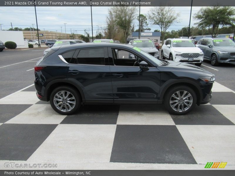 Deep Crystal Blue Mica / Parchment 2021 Mazda CX-5 Grand Touring Reserve AWD