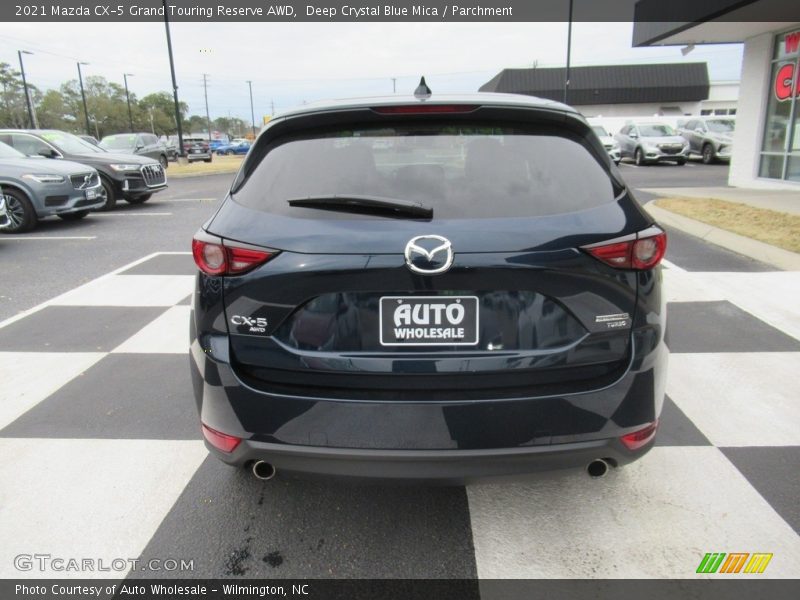 Deep Crystal Blue Mica / Parchment 2021 Mazda CX-5 Grand Touring Reserve AWD