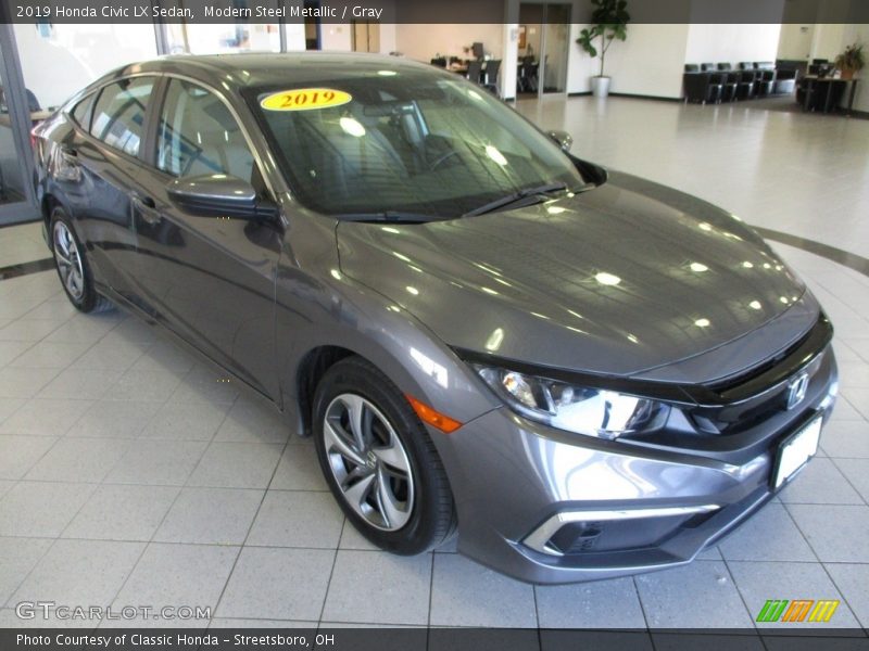 Modern Steel Metallic / Gray 2019 Honda Civic LX Sedan