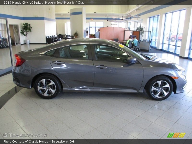 Modern Steel Metallic / Gray 2019 Honda Civic LX Sedan