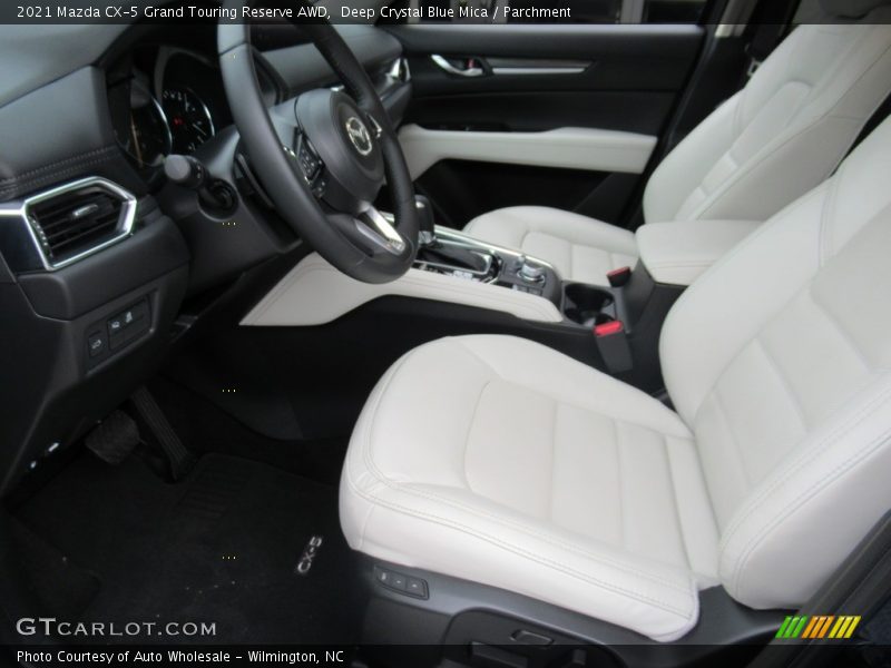 Deep Crystal Blue Mica / Parchment 2021 Mazda CX-5 Grand Touring Reserve AWD