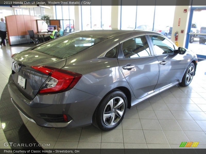 Modern Steel Metallic / Gray 2019 Honda Civic LX Sedan