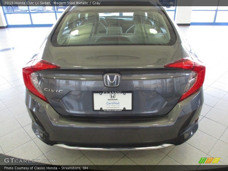 Modern Steel Metallic / Gray 2019 Honda Civic LX Sedan