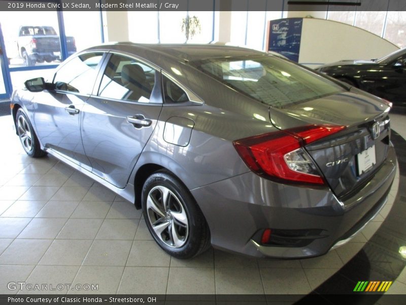 Modern Steel Metallic / Gray 2019 Honda Civic LX Sedan