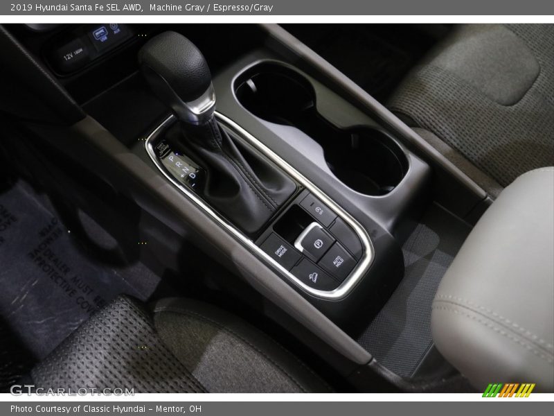 Machine Gray / Espresso/Gray 2019 Hyundai Santa Fe SEL AWD