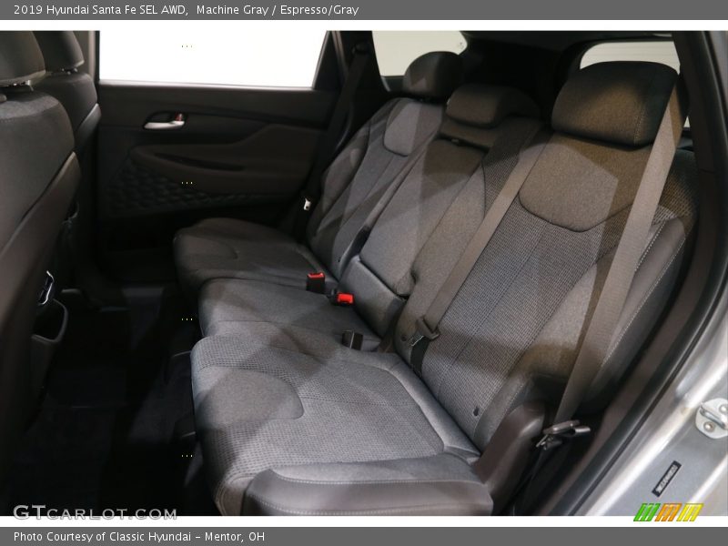 Machine Gray / Espresso/Gray 2019 Hyundai Santa Fe SEL AWD