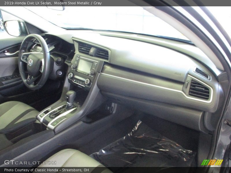 Modern Steel Metallic / Gray 2019 Honda Civic LX Sedan