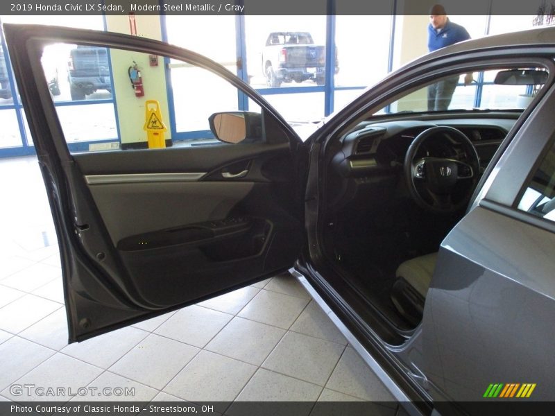 Modern Steel Metallic / Gray 2019 Honda Civic LX Sedan