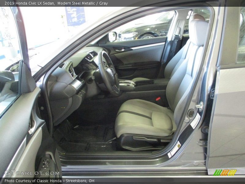 Modern Steel Metallic / Gray 2019 Honda Civic LX Sedan