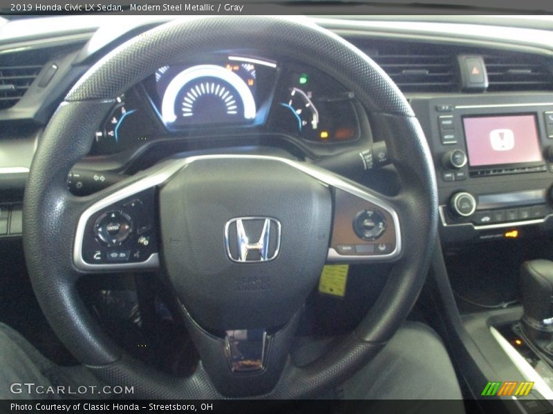 Modern Steel Metallic / Gray 2019 Honda Civic LX Sedan