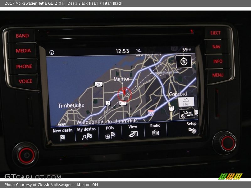 Navigation of 2017 Jetta GLI 2.0T