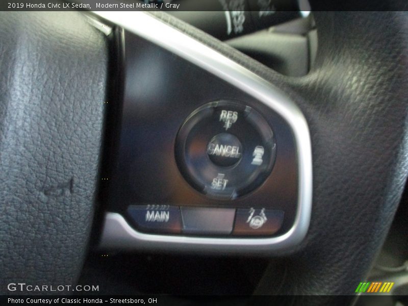 Modern Steel Metallic / Gray 2019 Honda Civic LX Sedan