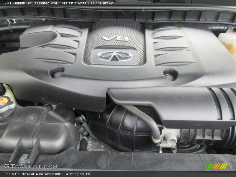 Majestic White / Truffle Brown 2016 Infiniti QX80 Limited AWD