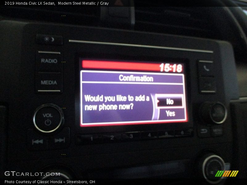 Modern Steel Metallic / Gray 2019 Honda Civic LX Sedan