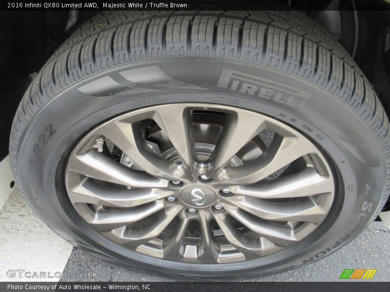 Majestic White / Truffle Brown 2016 Infiniti QX80 Limited AWD