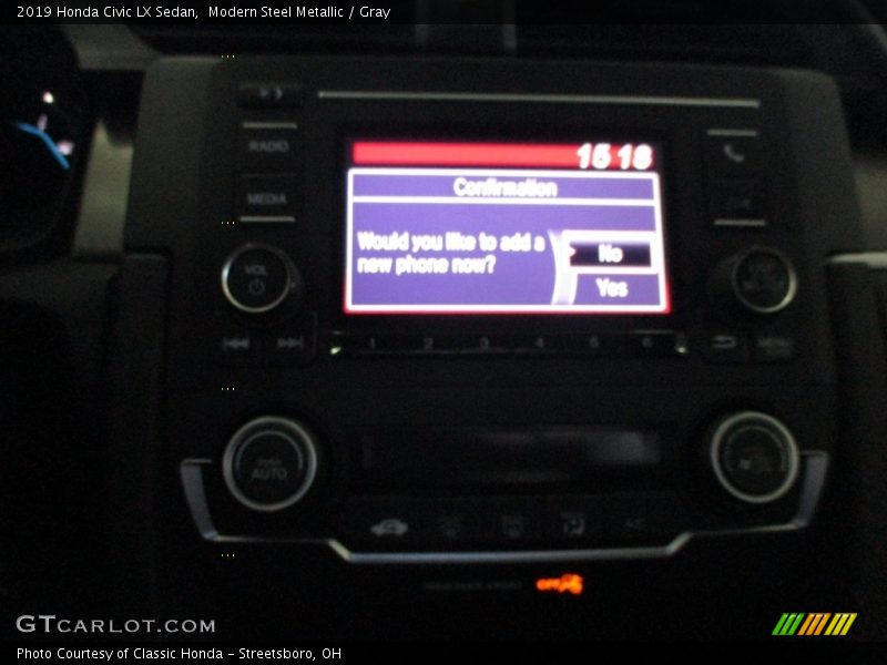Modern Steel Metallic / Gray 2019 Honda Civic LX Sedan