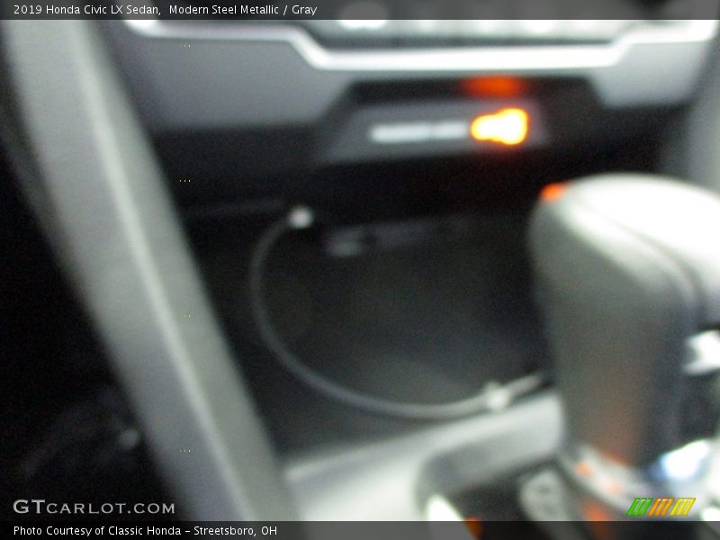 Modern Steel Metallic / Gray 2019 Honda Civic LX Sedan