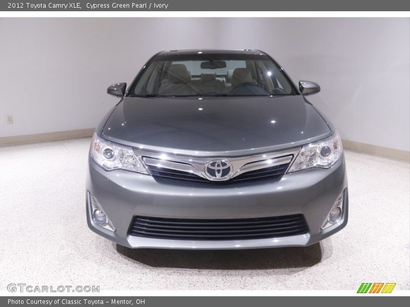 Cypress Green Pearl / Ivory 2012 Toyota Camry XLE