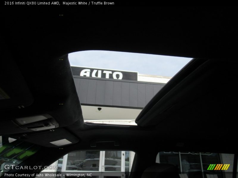 Majestic White / Truffle Brown 2016 Infiniti QX80 Limited AWD