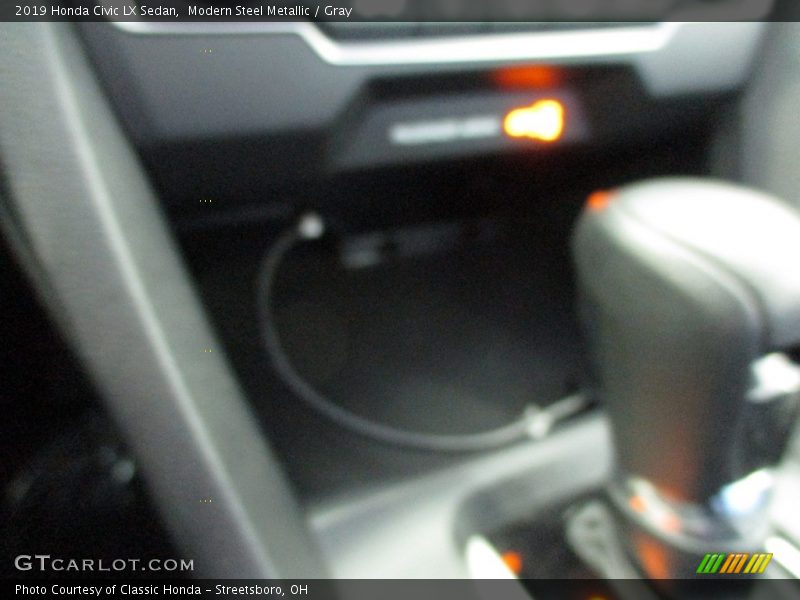 Modern Steel Metallic / Gray 2019 Honda Civic LX Sedan
